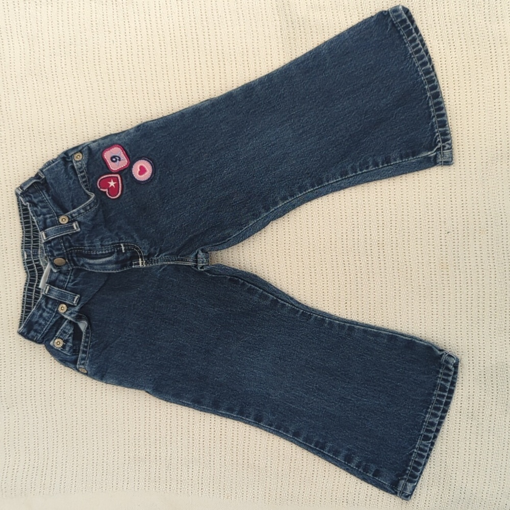 Oshkosh 2 identical long-sleeve tees and pair of jeans, "girls 9 team," Sz 2T - Picture 6 of 9